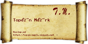 Topán Márk névjegykártya